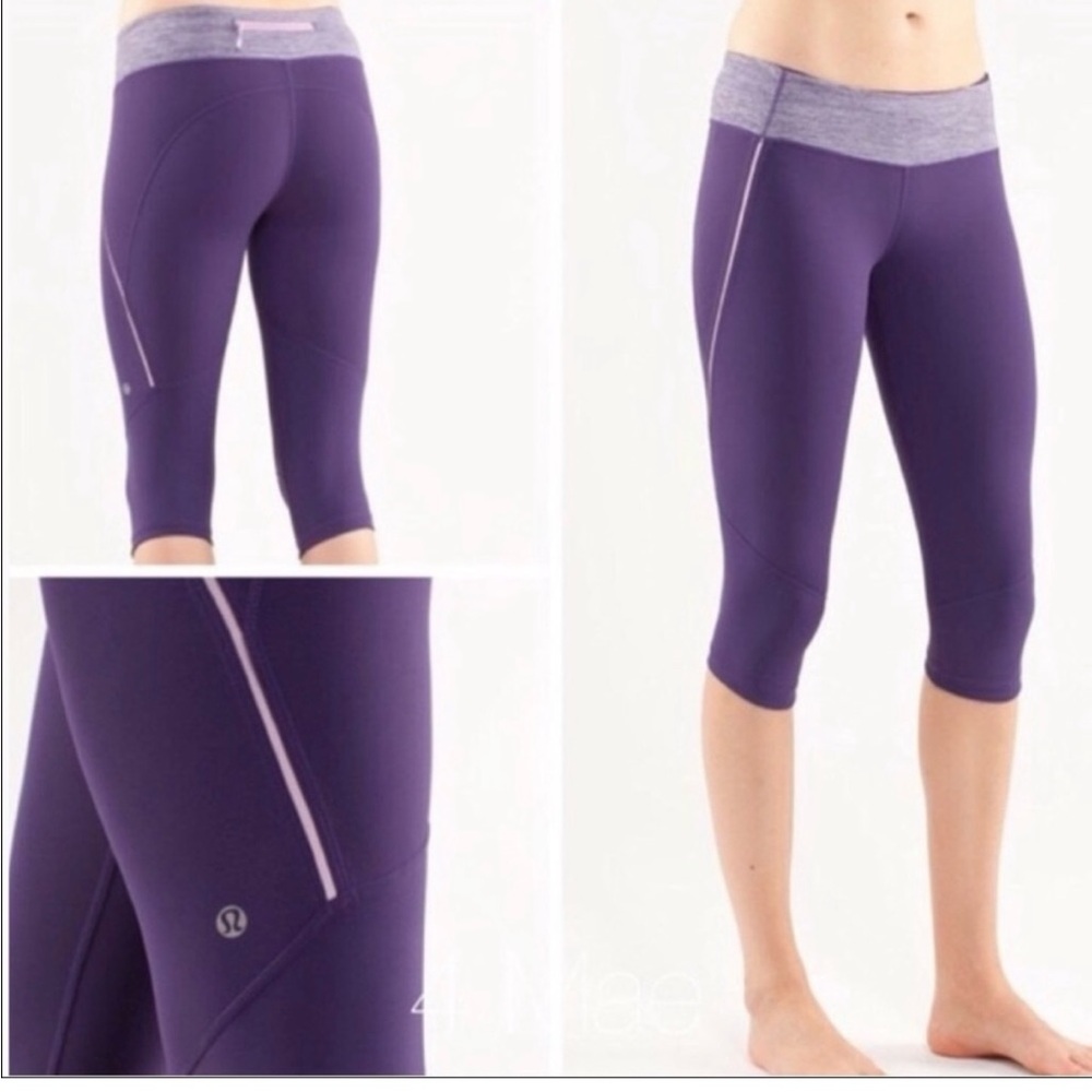 Lululemon athletica Purple and Gray Leggings. Size 4